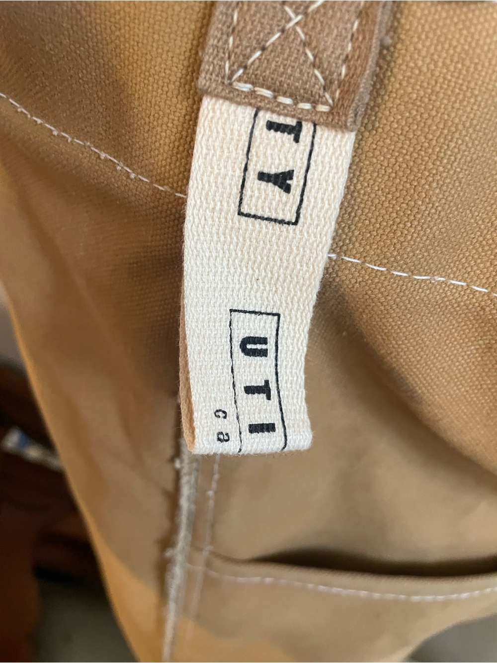 Utility Canvas Tote Messenger Bag- Tan - Picture 4 of 6